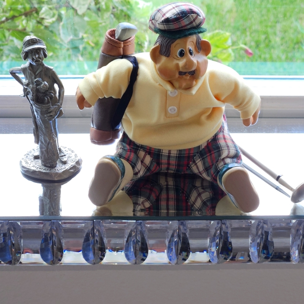 Golf Golfers Lot/2 Stew Mulligan 80's Lady Golfer Pewter 80's" Collectible Gift